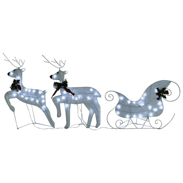 Rentier mit Schlitten Weihnachtsdeko – 60 LEDs