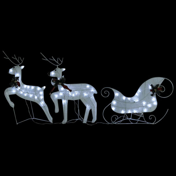 Rentier mit Schlitten Weihnachtsdeko – 60 LEDs