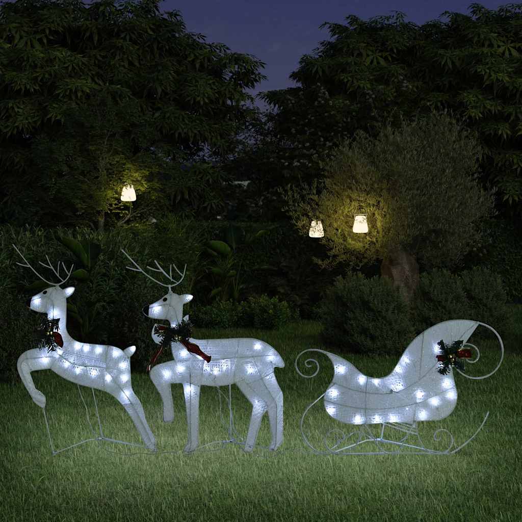 Rentier mit Schlitten Weihnachtsdeko – 60 LEDs
