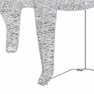 LED Rentiere Silber 2er Set Weihnachtsdeko