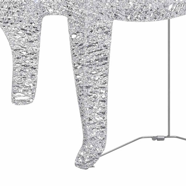 LED Rentiere Silber 2er Set Weihnachtsdeko