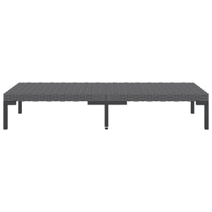 7-tlg. Garten-Lounge-Set mit Kissen Poly Rattan Dunkelgrau