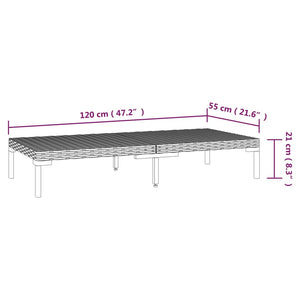 6-tlg. Garten-Lounge-Set mit Kissen Poly Rattan Dunkelgrau