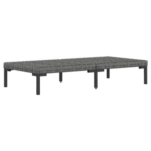 8-tlg. Garten-Lounge-Set mit Kissen Poly Rattan Dunkelgrau