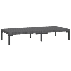 10-tlg. Garten-Lounge-Set mit Kissen Poly Rattan Dunkelgrau