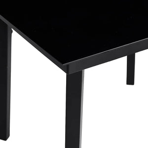 Garten-Esstisch Schwarz 200x100x74 cm Stahl und Glas