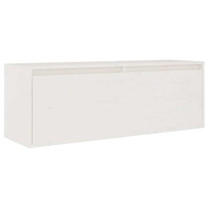 3-teiliges TV-Schrank-Set Weißes Massivholz Kiefer