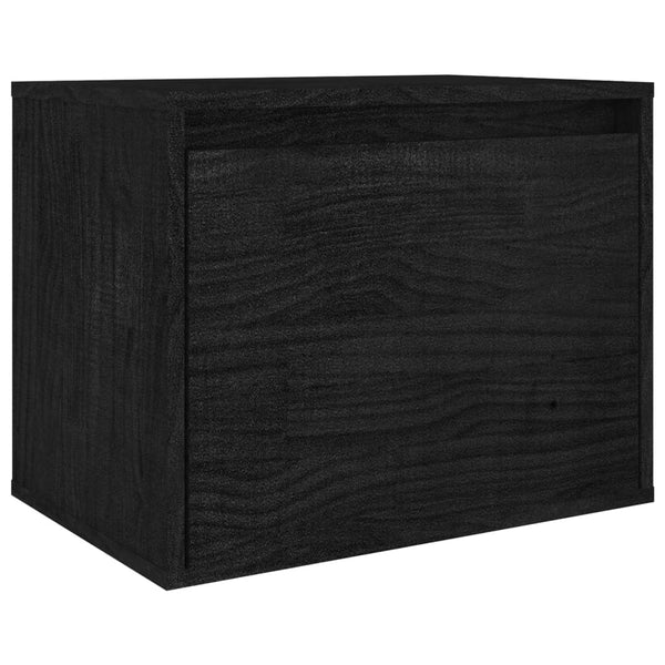 TV-Schränke 4 Stk. Schwarz Massivholz Kiefer