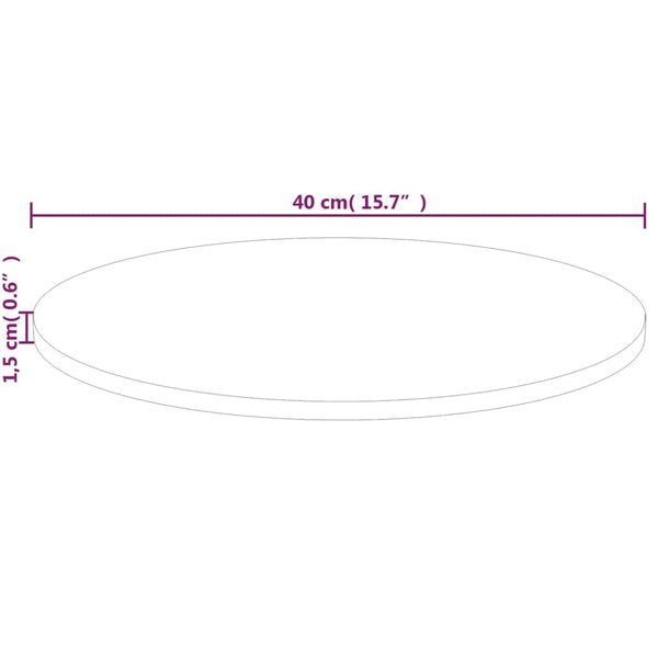 Runde Tischplatte Eiche Massivholz Ø40cm