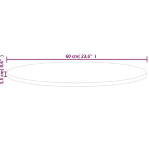 Runde Tischplatte Ø60cm Eiche Massivholz