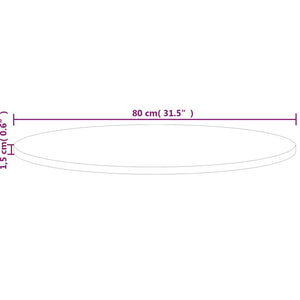 Runde Tischplatte Ø80cm Eiche Massivholz
