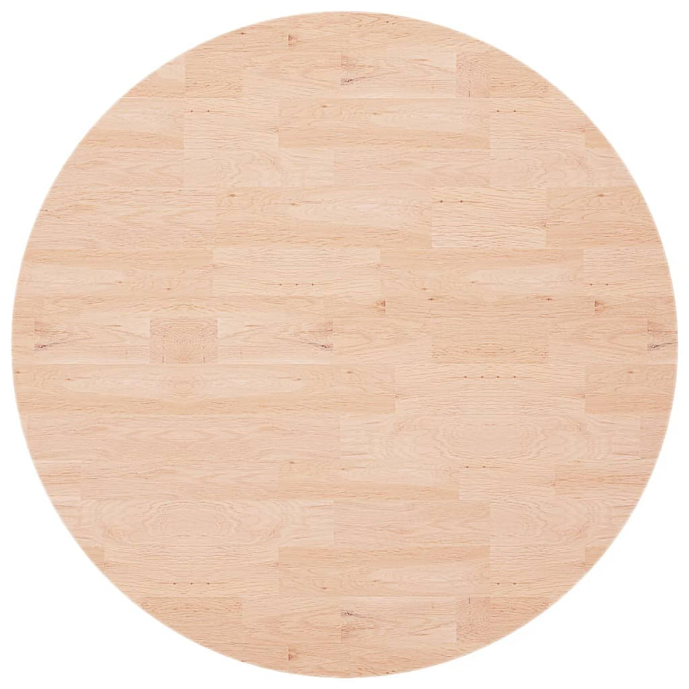 vidaXL Plateau de table rond Ø90x1,5 cm Bois de chêne massif non traité