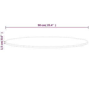 Runde Tischplatte Ø90cm Eiche Massivholz