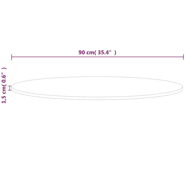 Runde Tischplatte Ø90cm Eiche Massivholz