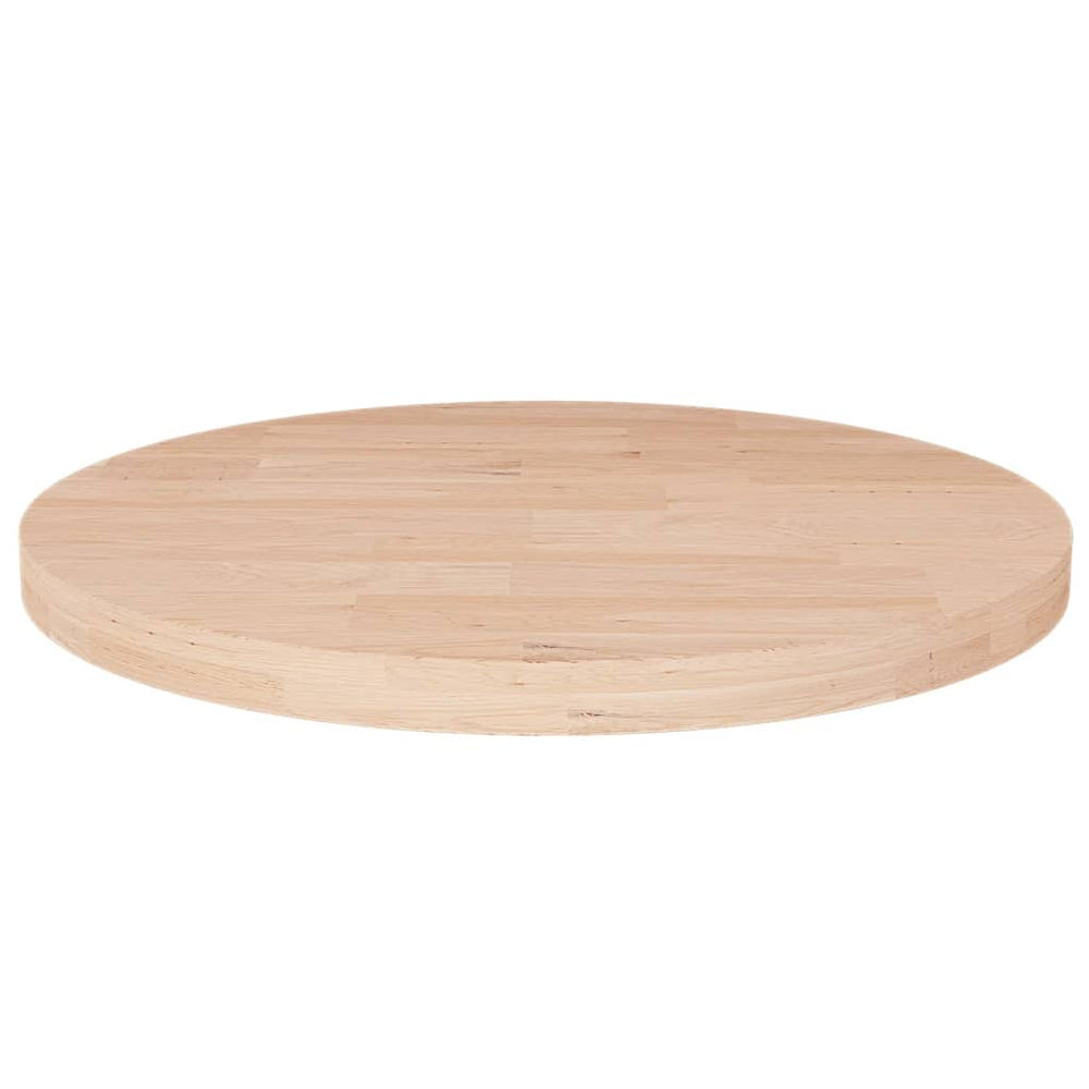 vidaXL Plateau de table rond Ø 30 x 2,5 cm en chêne massif brut