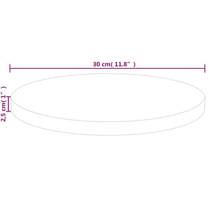 Runde Tischplatte Eiche Massivholz Ø30cm