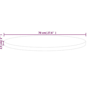 Runde Tischplatte Eiche Massivholz Ø70cm