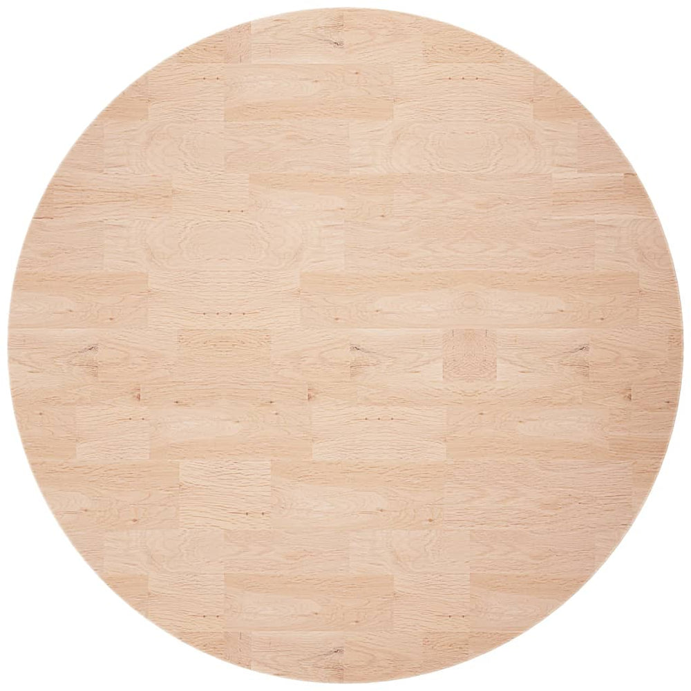 vidaXL Plateau de table rond Ø80x2,5 cm Bois de chêne massif non traité