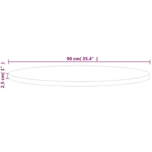 Runde Tischplatte Ø90cm Eiche Massivholz