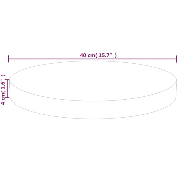 Runde Tischplatte Eiche Massivholz Ø40cm