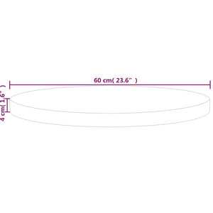 Runde Tischplatte Ø60cm Eiche Massivholz
