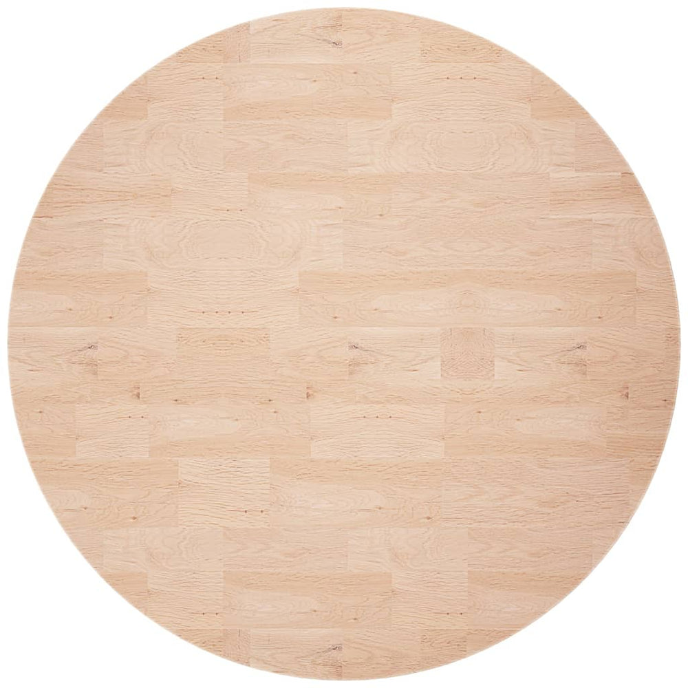 vidaXL Plateau de table rond Ø80x4 cm en chêne massif non traité