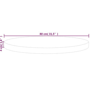 Runde Tischplatte Ø80cm Eiche Massivholz