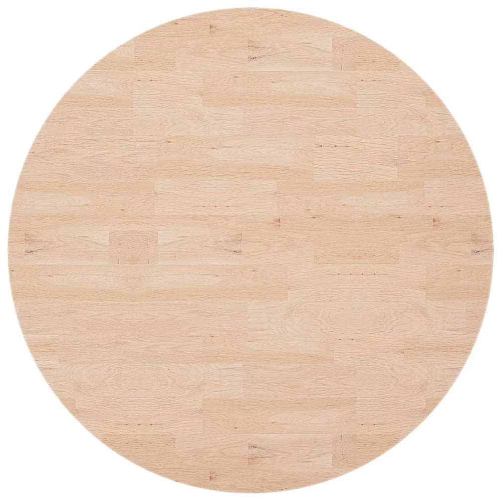 vidaXL Plateau de table rond Ø90x4 cm Bois de chêne massif non traité