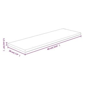 Eiche Regalbrett 60x20 cm Massivholz Unbehandelt