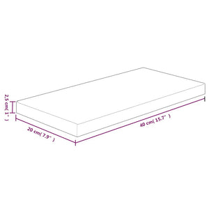 Eiche Regalboden 40x20 cm Massivholz Unbehandelt