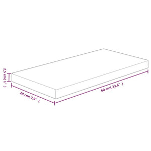 Eiche Regalbrett 60x20 cm Massivholz Unbehandelt
