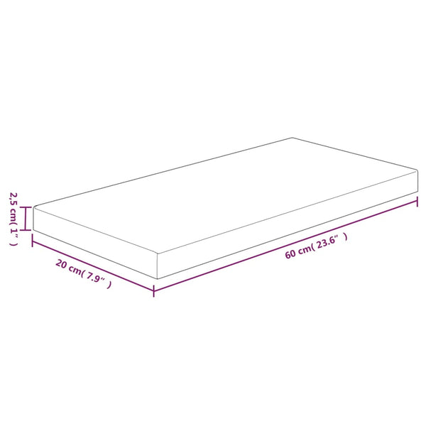 Eiche Regalbrett 60x20 cm Massivholz Unbehandelt