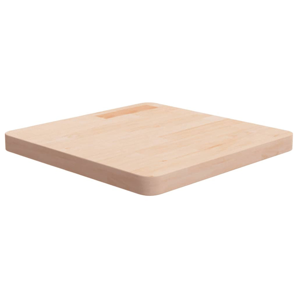 vidaXL Plateau de Table Carré 50x50x4 cm Bois de Chêne Brut