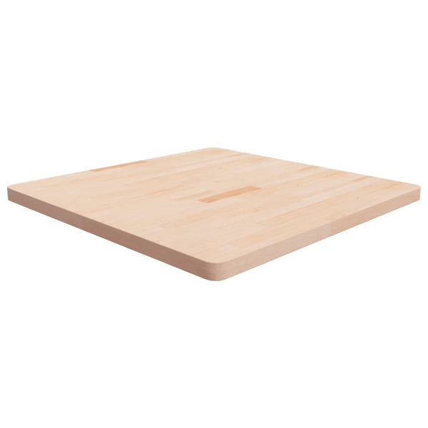 vidaXL Plateau de Table Carré 90x90x4 cm Bois de Chêne Brut