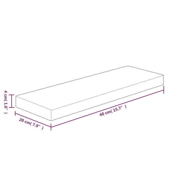 Regalboden Eiche Massivholz 40x20 cm