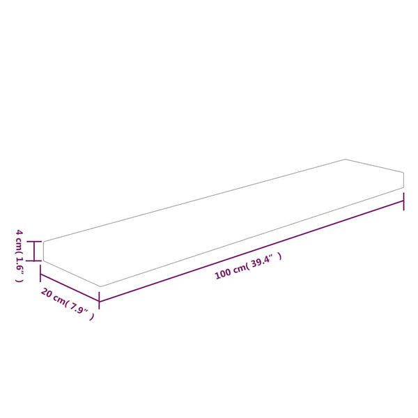 Massivholz Regalbrett Eiche 100x20 cm