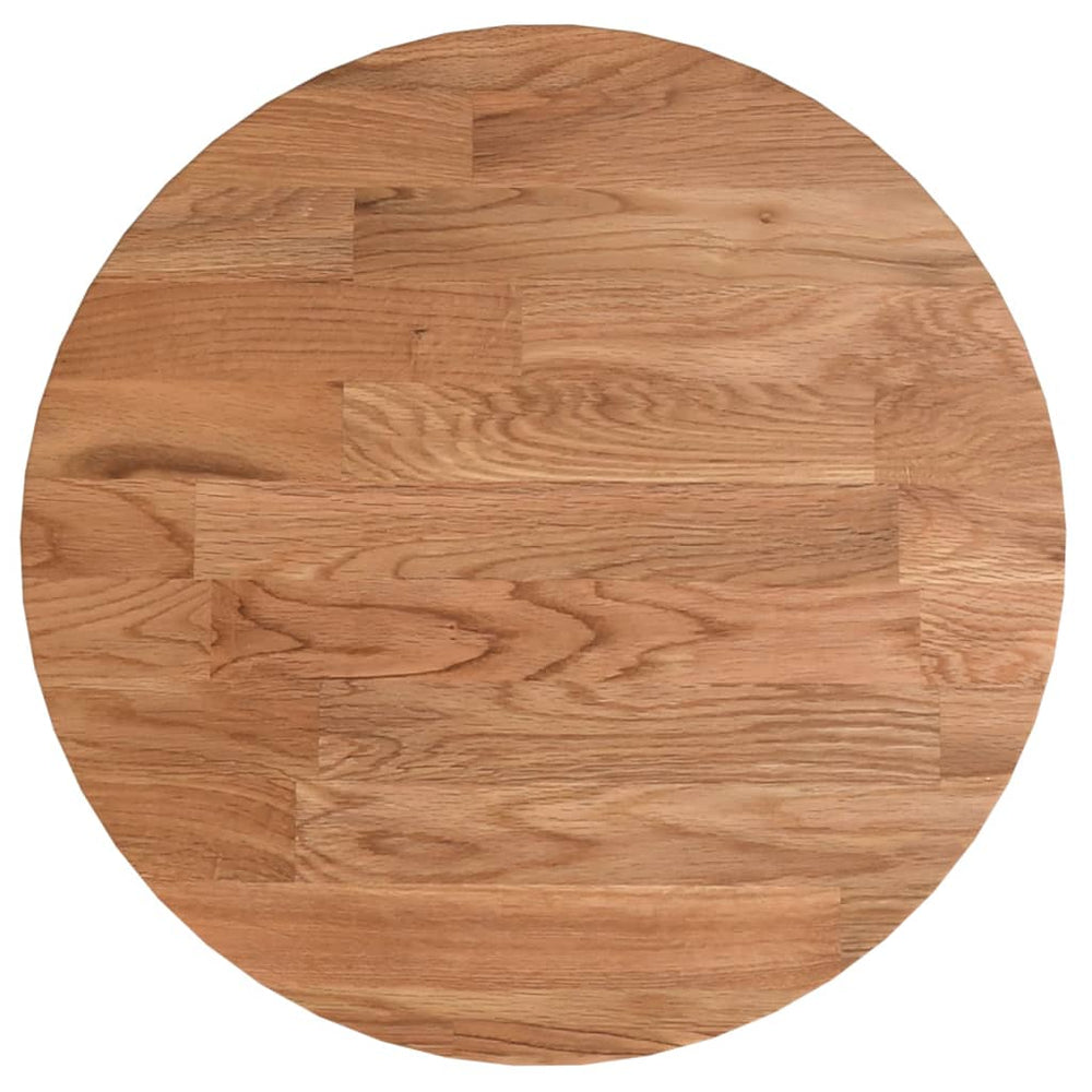 vidaXL Plateau de table rond bois de chêne traité marron clair Ø30x1,5 cm