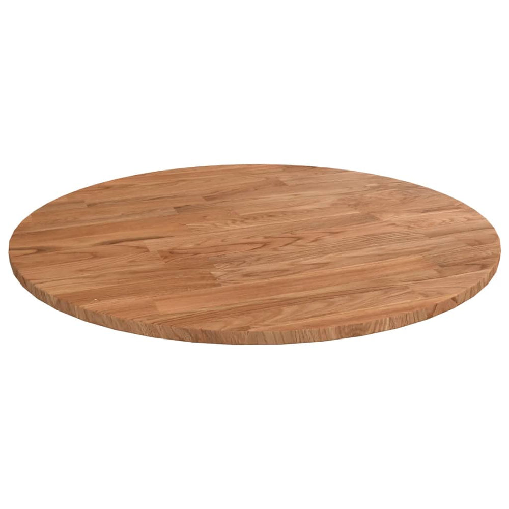 vidaXL Plateau de table rond bois de chêne traité marron clair Ø40x1,5 cm