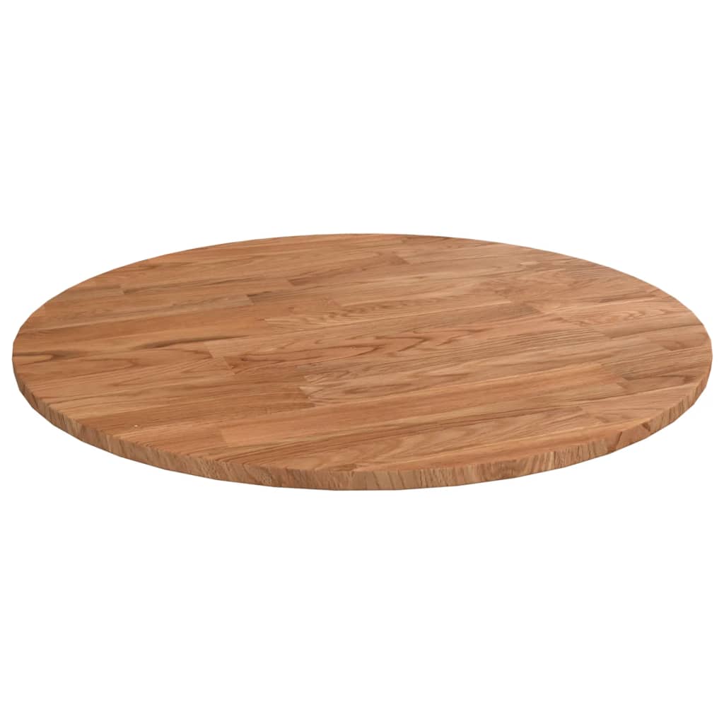 vidaXL Plateau de table rond bois de chêne traité marron clair Ø40x1,5 cm