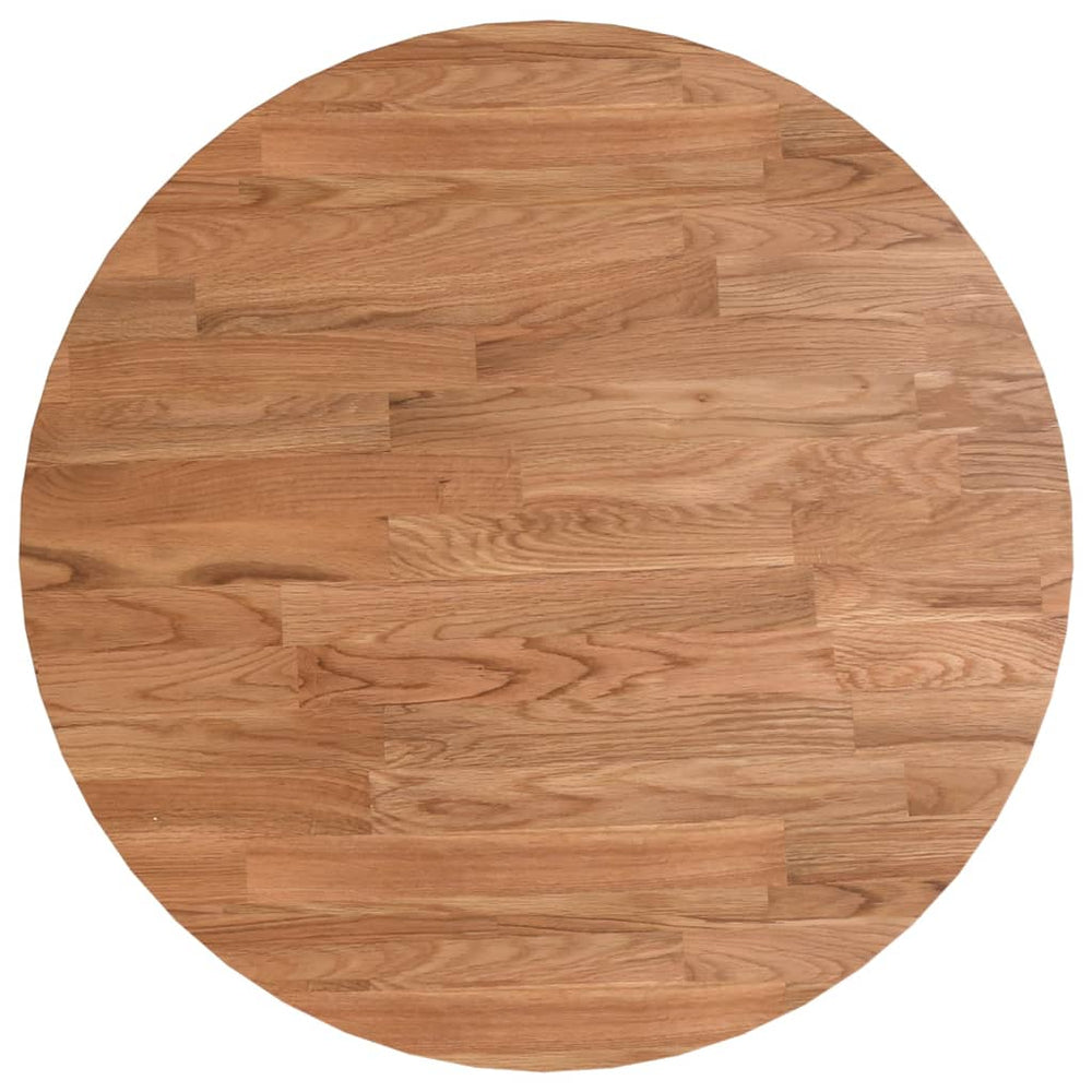 vidaXL Plateau de table rond bois de chêne traité marron clair Ø40x1,5 cm