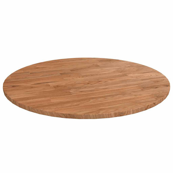 vidaXL Plateau de table rond Marron clair Ø50x1,5 cm Bois de chêne traité