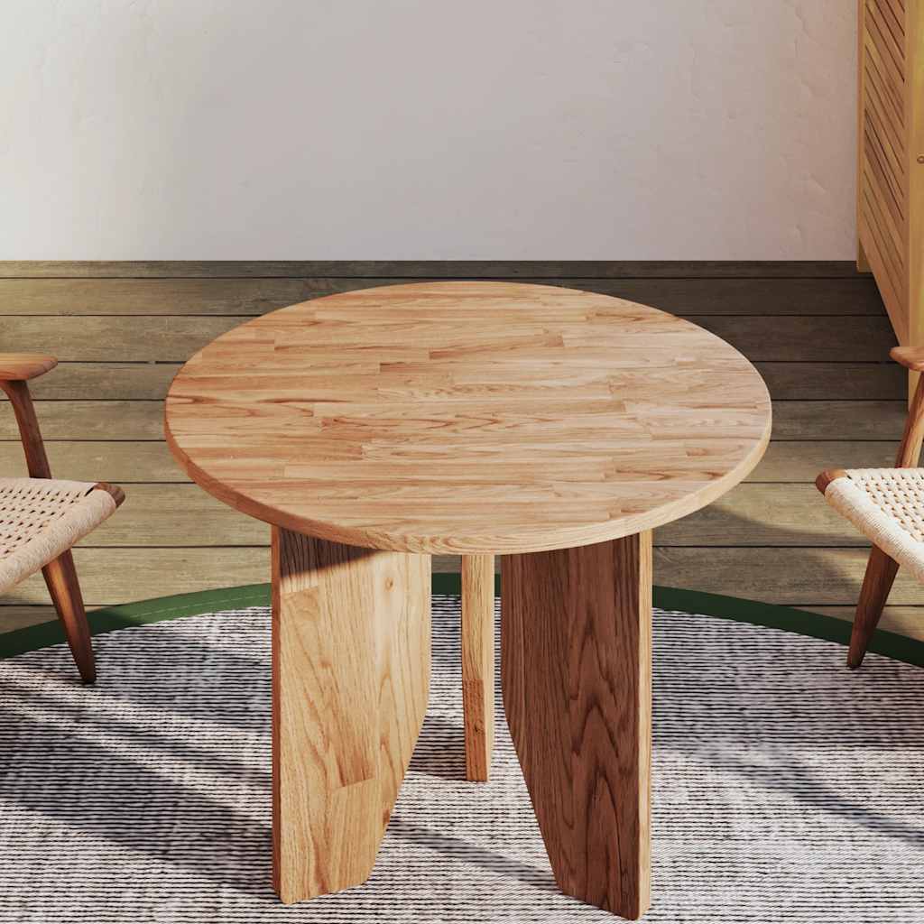 vidaXL Plateau de table rond Marron clair Ø50x1,5 cm Bois de chêne traité