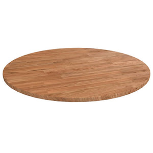 vidaXL Plateau de table rond Marron clair Ø 60 x 1,5 cm en bois de chêne traité