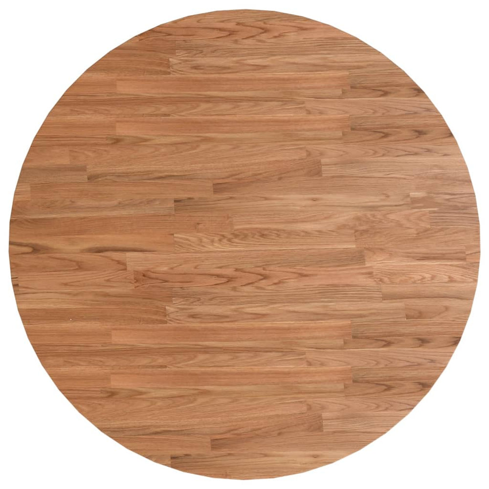 vidaXL Plateau de table rond Marron clair Ø70x1,5 cm Bois de chêne traité