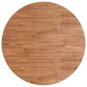 vidaXL Plateau de table rond Marron clair Ø70x1,5 cm Bois de chêne traité