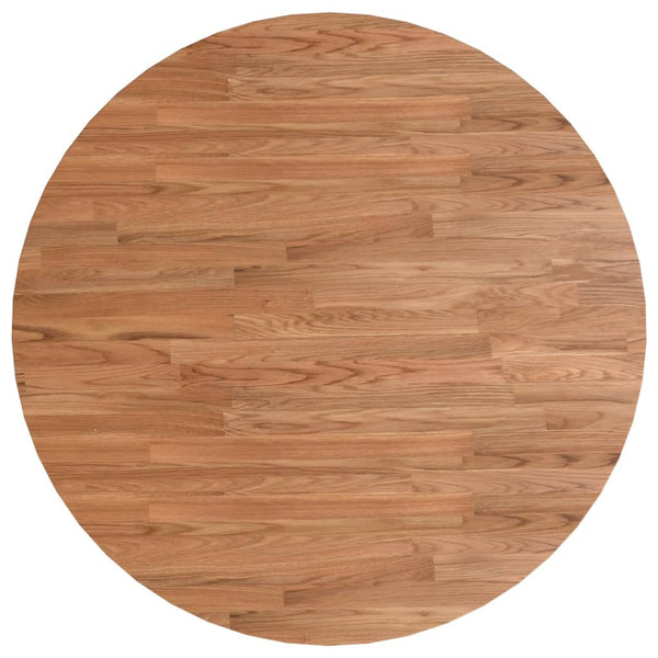 vidaXL Plateau de table rond Marron clair Ø70x1,5 cm Bois de chêne traité