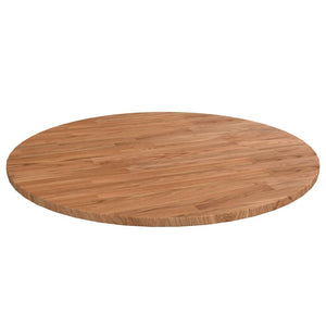 vidaXL Plateau de table rond bois de chêne traité marron clair Ø80x1,5 cm