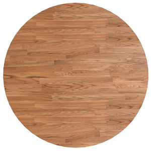vidaXL Plateau de table rond bois de chêne traité marron clair Ø80x1,5 cm