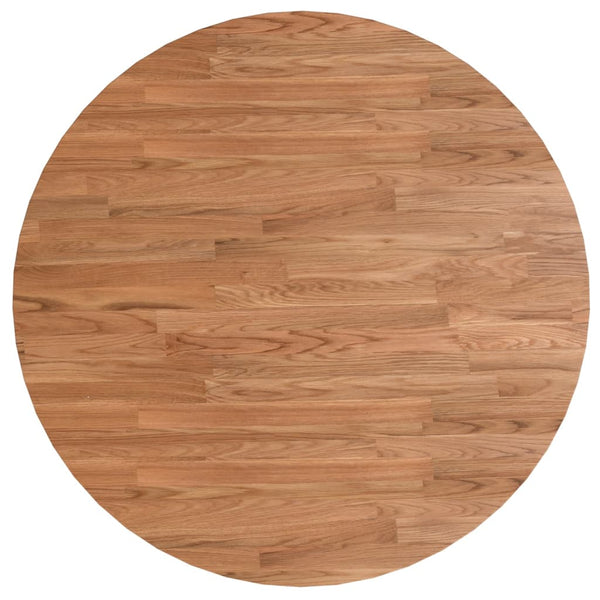 vidaXL Plateau de table rond bois de chêne traité marron clair Ø80x1,5 cm