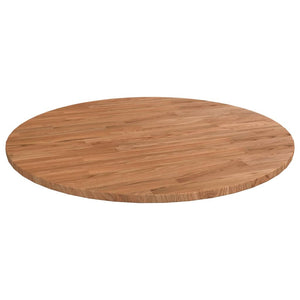vidaXL Plateau de table rond bois de chêne traité marron clair Ø90x1,5 cm